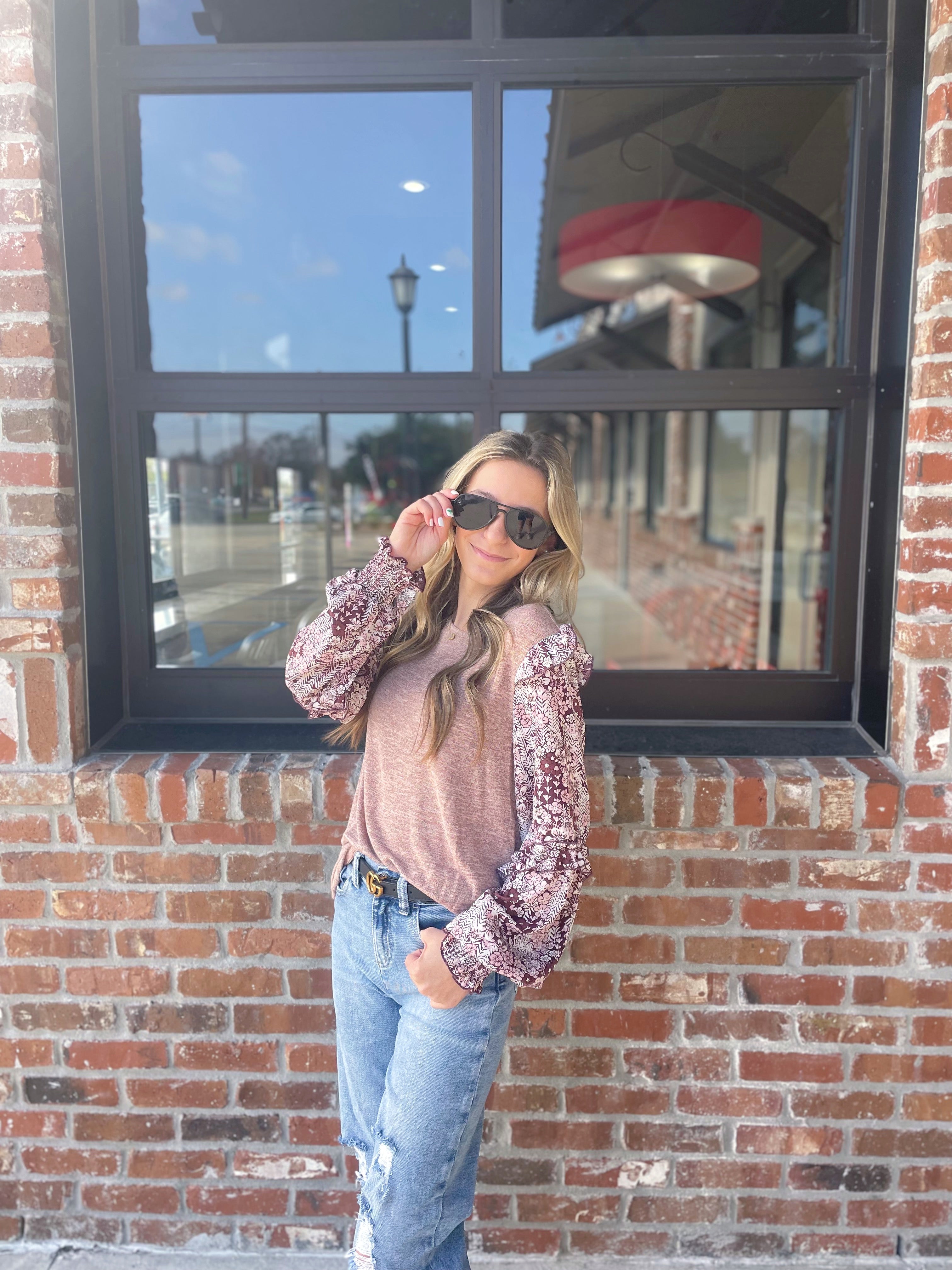Flower Detailed Long Sleeve Top – Twisted Sista's & Gents