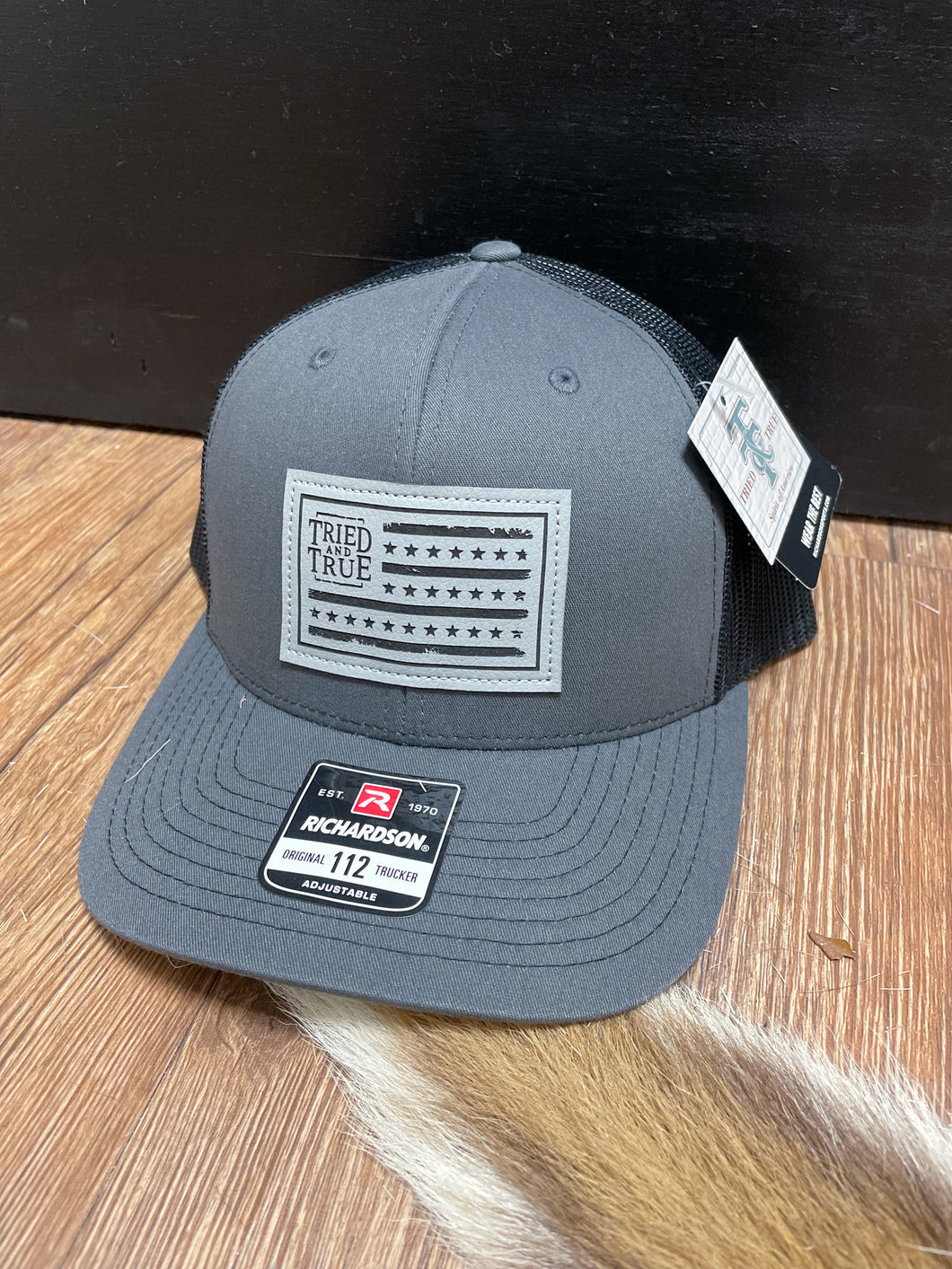 Tried and True Stars & Stripes Leather Patch Trucker Hat