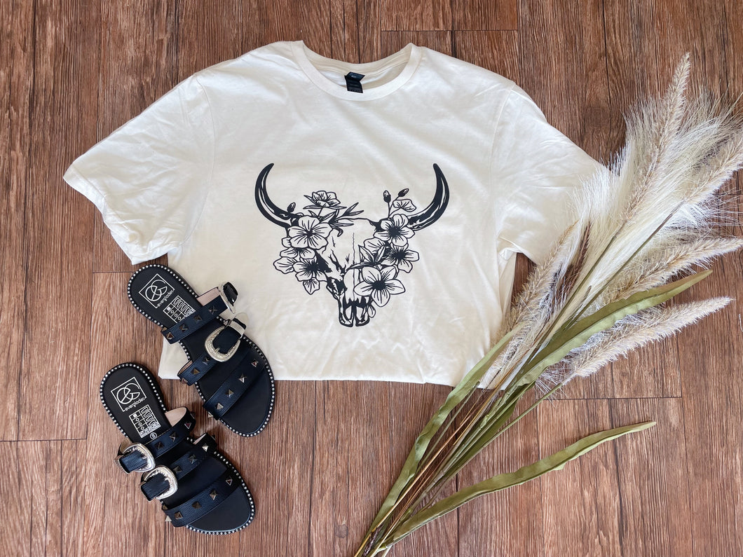 Floral Skull Tee