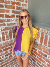 Load image into Gallery viewer, Colorblock Sleeveless Ruffle Top *2 COLORS*
