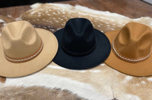 Load image into Gallery viewer, Braided Leather Strap Fedora
